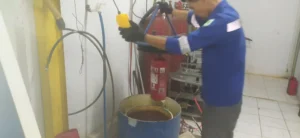 proses hydrotest tabung apar servvo 6 kg